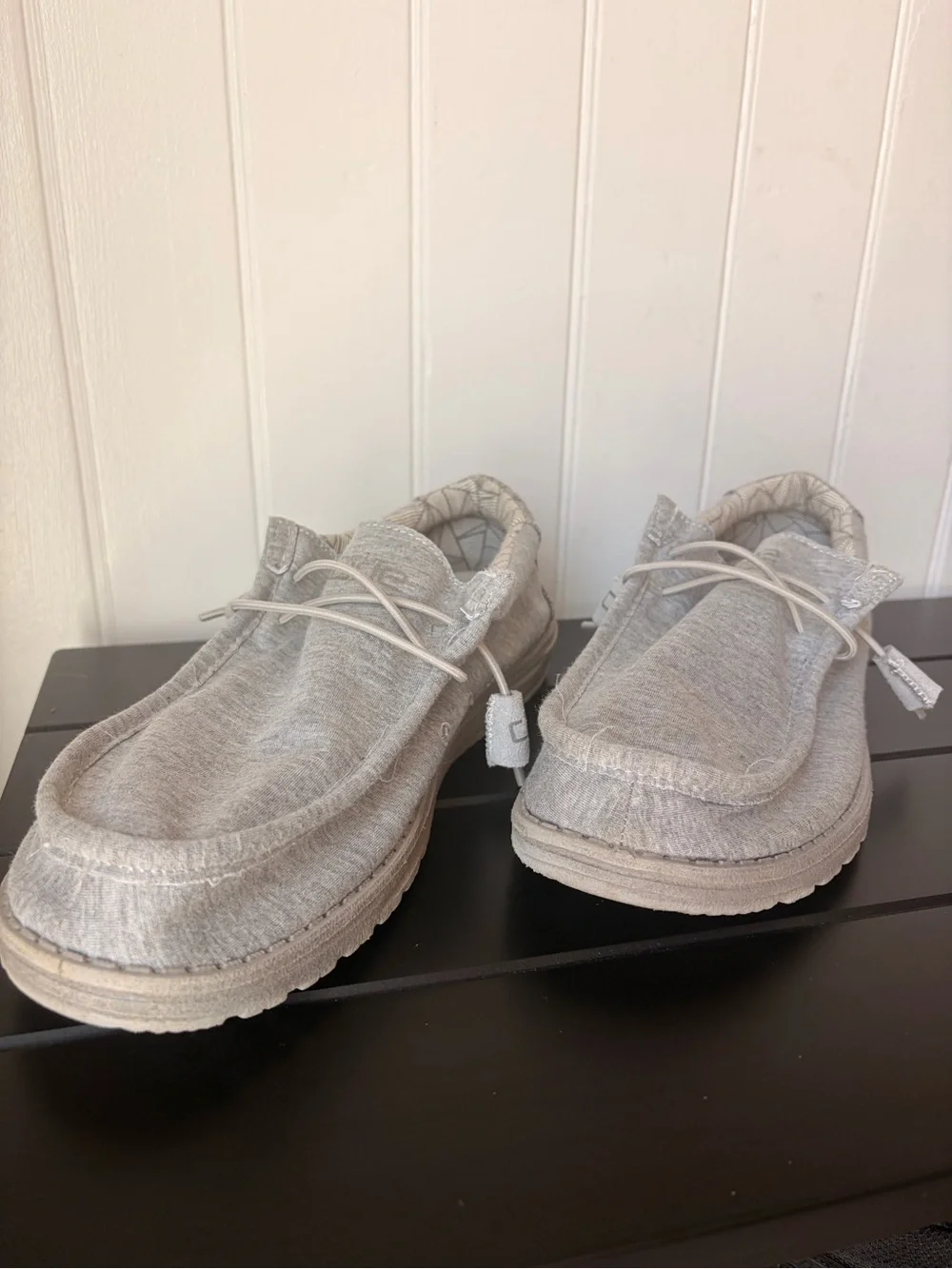 Men's Hey Dudes Slip-On Sneakers in Light Gray